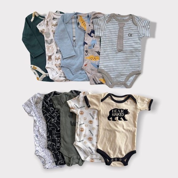Other - Set of 10 Baby Boys 3-6 Months Onesies Bodysuits